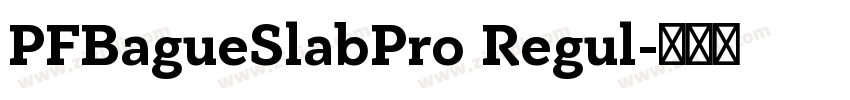 PFBagueSlabPro Regul字体转换